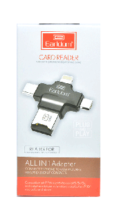 قارئ بطاقة sd card من EARLDOM متوافقه مع  مايكرو يو اس بي و تايب سي و اجهزة ابل  ضمان 6 شهور